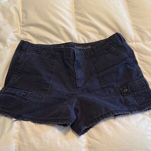 GAP Blue Cargo Shorts Casual Cotton Blend